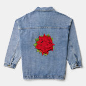 Poinsettia-Blume Jeansjacke (Rückseite)