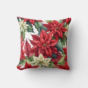 Poinsettia Blume Kissen