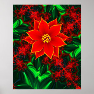 Poinsettia-Blume Poster