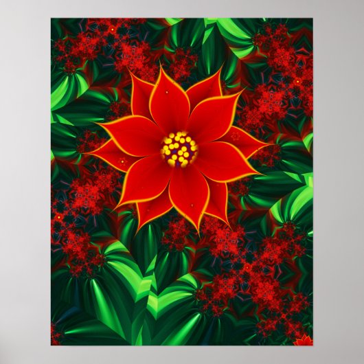 Poinsettia-Blume Poster (Vorne)