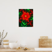 Poinsettia-Blume Poster (Küche)