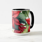 Poinsettia Blume Tasse (VorderseiteRechts)