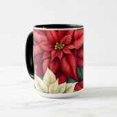 Poinsettia Blume Tasse (Vorderseite Links)