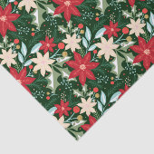 Poinsettia Blume und Blätter Weihnachten Seidenpapier