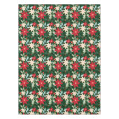 Poinsettia Blume und Blätter Weihnachten Tischdecke (Vorderseite)