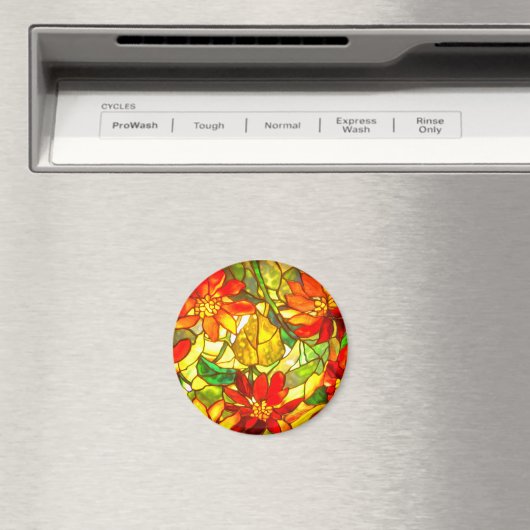 Poinsettia Blume Vintag Magnet (In Situ (Geschirrspüler))