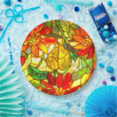 Poinsettia Blume Vintag Pappteller (Party)