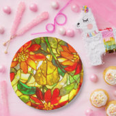 Poinsettia Blume Vintag Pappteller (Party)