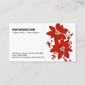 Poinsettia-Blume Visitenkarte (Rückseite)