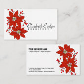 Poinsettia-Blume Visitenkarte (Vorne/Hinten)