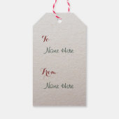 Poinsettia Blume Weihnachtsölmalerei Geschenkanhänger (Rückseite)