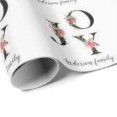 Poinsettia Blumenbriefe - Monografie Geschenkpapier (Rolleneckpunkt)