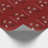 Poinsettia Blumenbriefe - Monografie Geschenkpapier (Ecke)