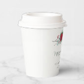 Poinsettia Blumenfamilie Weihnachten Pappbecher (Rechts)