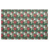 Poinsettia Blumenweihnachtsfest Stoff (Fat Quarter (45,7 x 55,9 cm))