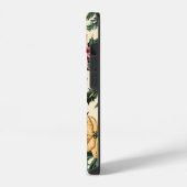 Poinsettia Blumenweihnachtsmuster (15) iPhone Hülle (Linke Seite)