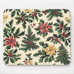 Poinsettia Blumenweihnachtsmuster (15) Mousepad