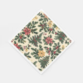 Poinsettia Blumenweihnachtsmuster (15) Serviette (Ecke)