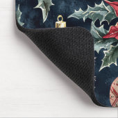 Poinsettia Blumenweihnachtsmuster (16) Mousepad (Ecke)