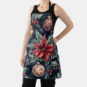 Poinsettia Blumenweihnachtsmuster (16) Schürze (InSitu)