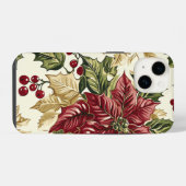 Poinsettia Blumenweihnachtsmuster (17) iPhone Hülle (Rückseite (Horizontal))