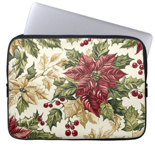 Poinsettia Blumenweihnachtsmuster (17) Laptopschutzhülle