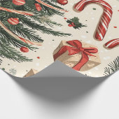 Poinsettia Blumenweihnachtsmuster (4) Geschenkpapier (Ecke)