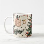 Poinsettia Blumenweihnachtsmuster (4) Kaffeetasse (Links)