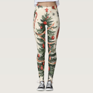Poinsettia Blumenweihnachtsmuster (4) Leggings