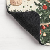 Poinsettia Blumenweihnachtsmuster (4) Mousepad (Ecke)
