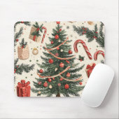 Poinsettia Blumenweihnachtsmuster (4) Mousepad (Mit Mouse)
