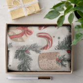 Poinsettia Blumenweihnachtsmuster (4) Seidenpapier (Geschenk)