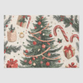 Poinsettia Blumenweihnachtsmuster (4) Seidenpapier (Vorderseite)