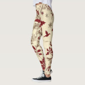 Poinsettia Blumenweihnachtsmuster (8) Leggings (Links)