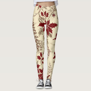 Poinsettia Blumenweihnachtsmuster (8) Leggings