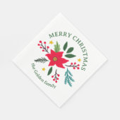 Poinsettia Botanicals Foliage Holiday CUSTOM Serviette (Ecke)