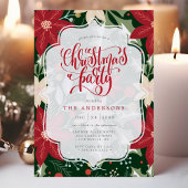 Poinsettia Botanisches Weihnachtsfest-Party Einladung