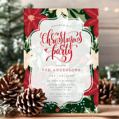 Poinsettia Botanisches Weihnachtsfest-Party Einladung
