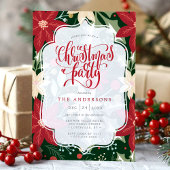 Poinsettia Botanisches Weihnachtsfest-Party Einladung