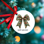 Poinsettia Bow Weihnachtsfeiertag Geschenkanhänger