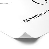 Poinsettia Brautparty Rezeptionskarten - Zeichen Poster (Ecke)