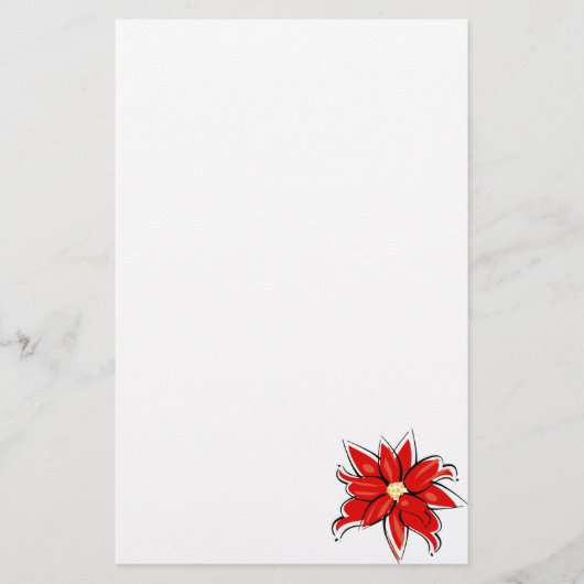 Poinsettia Briefpapier (Vorderseite)