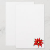Poinsettia Briefpapier (Vorne/Hinten)