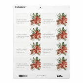Poinsettia Bunch Frohe Weihnachtskiefernadresse (Vorne)