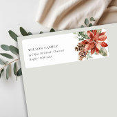 Poinsettia Bunch Frohe Weihnachtskiefernadresse