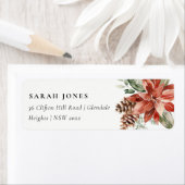 Poinsettia Bunch Frohe Weihnachtskiefernadresse (Insitu)