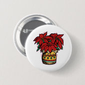Poinsettia Button (Vorne & Hinten)