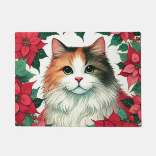 Poinsettia Calico Weihnachten Fußmatte