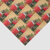Poinsettia Candle Seidenpapier (Ausschnitt)