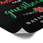 Poinsettia Chalkboard Weihnachtsbuchhochzeit Poster (Ecke)